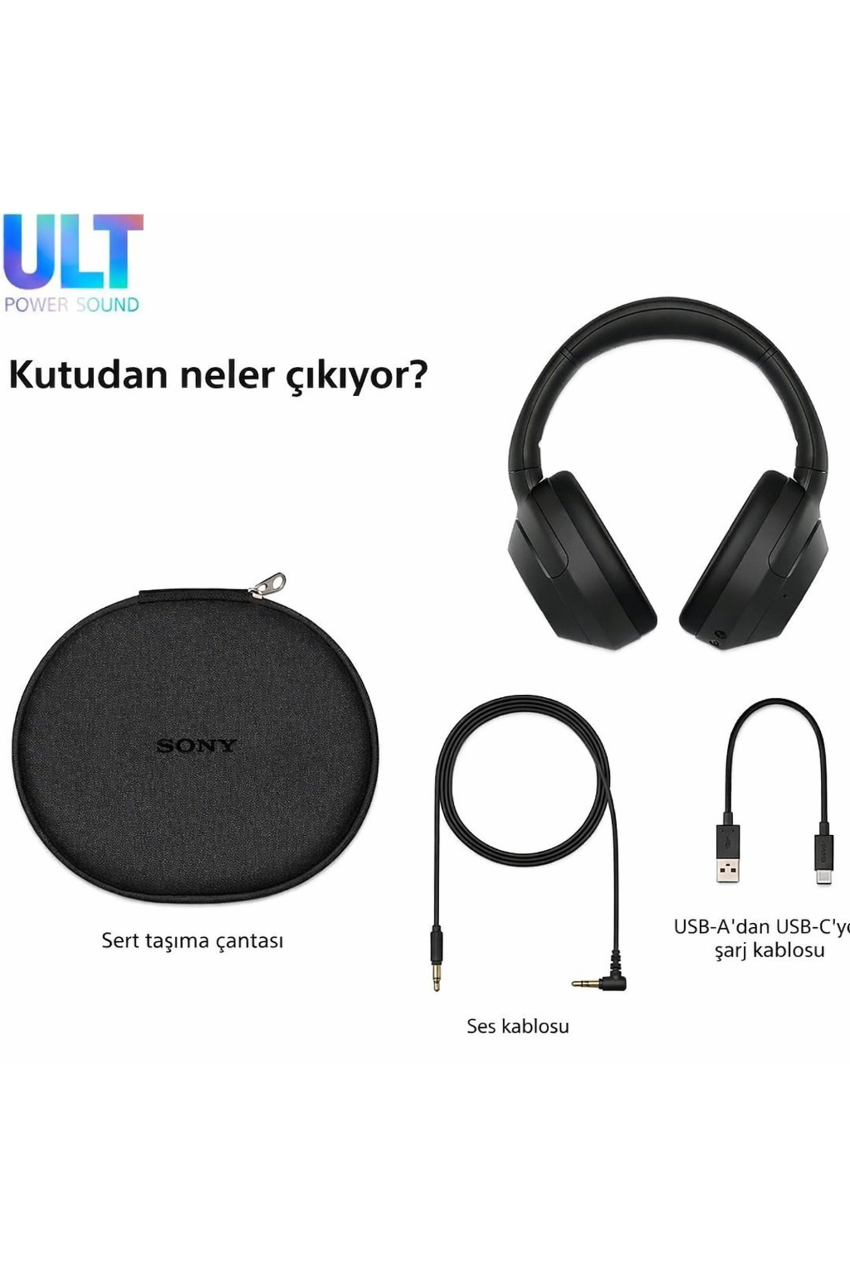 Sony ULT WEAR Kablosuz Gürültü Önleyici Kulaklık Üstün Derin Bas