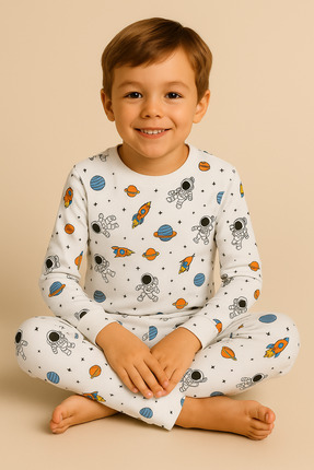 Katia & Bony Çocuk Uzay Baskılı Pijama Takımı