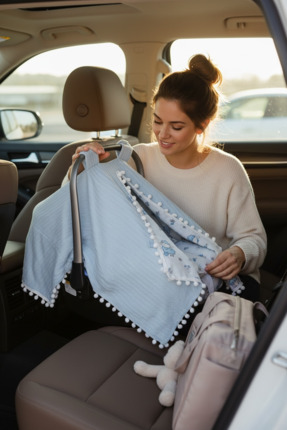 FG Store %100 Pamuk Çift Katlı Örgü Pike/Müslin Puset örtüsü, minderi ve kılıfı