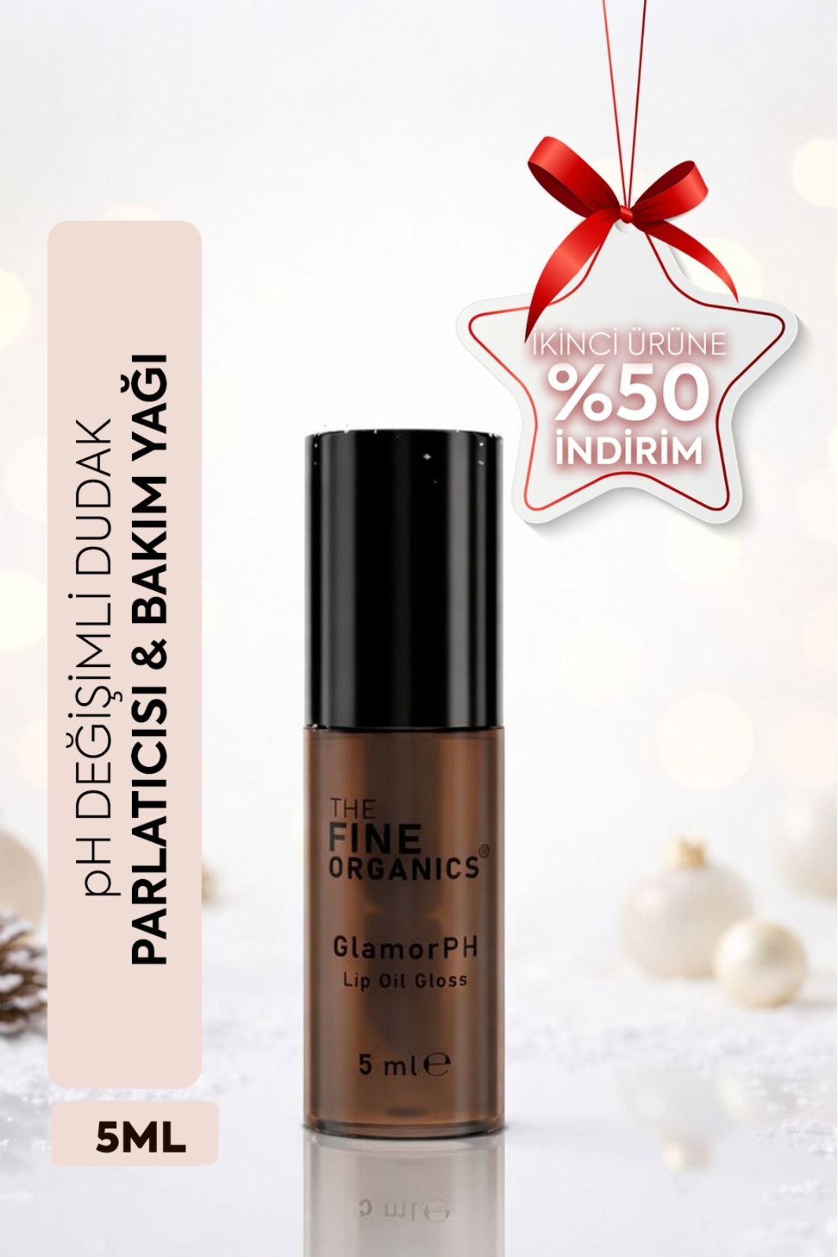 THE FINE ORGANICS GlamorPH pH Değişimli Dudak Parlatıcı & Bakım Yağı, pH Değerine Özel Renk Veren Dudak Bakım Yağı