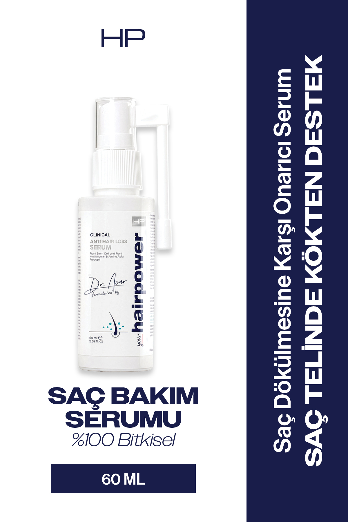 Saç Dökülmesine Karşı Güçlendirici ve Onarıcı Bakım Serumu 60 ml — CHP-006 — تصویر 2 از 7
