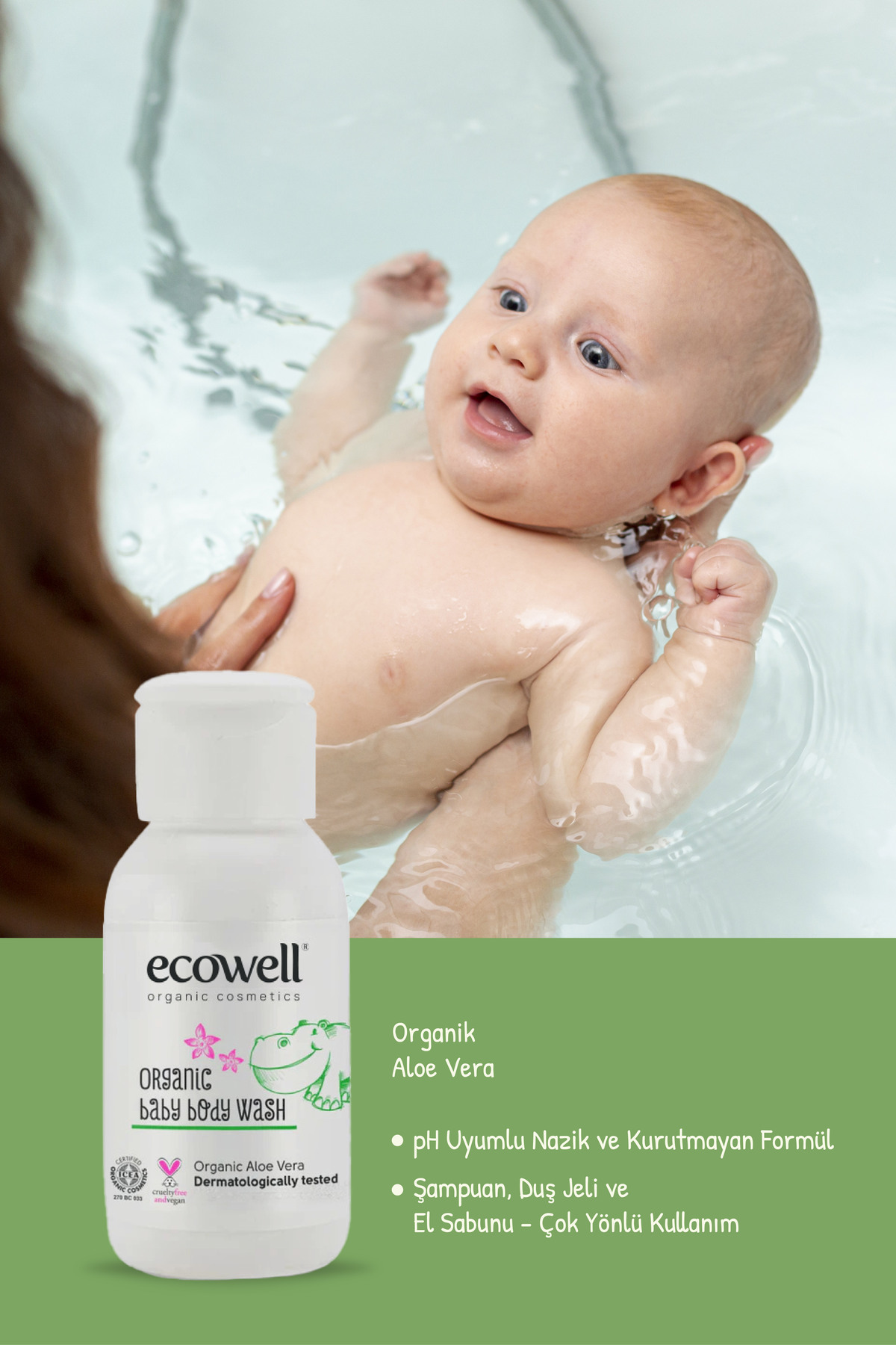 Ecowell Organik Bebek Sabunu - Seyahat Boy (50 ml) fotoğrafı 2 (önizleme)