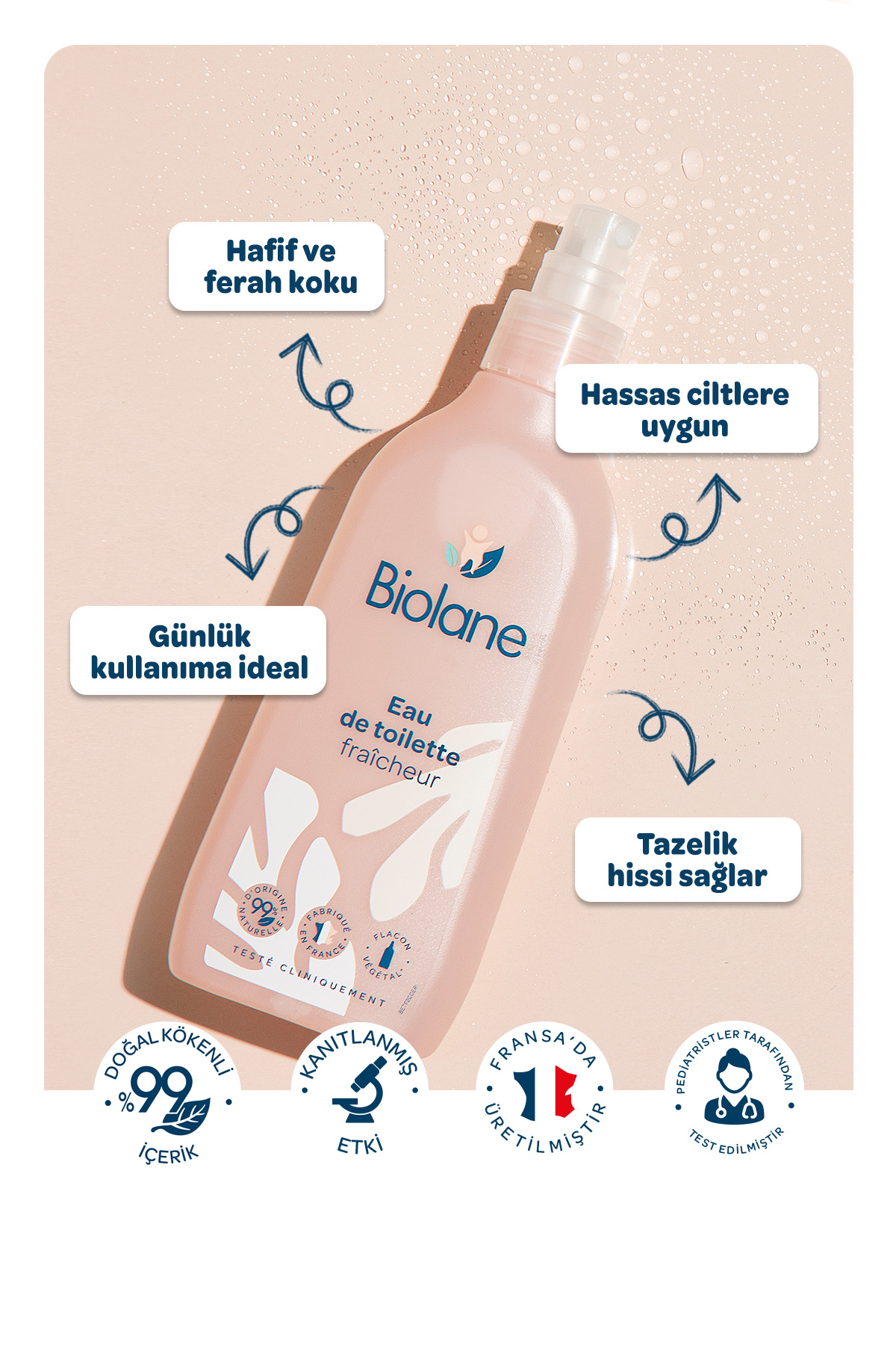Biolane %99 Doğal İçerikli Alerjenler ve hassaslaştırıcı maddeler içermeyen Cilt Ferahlatıcı Koku (200ml) fotoğrafı 2 (önizleme)