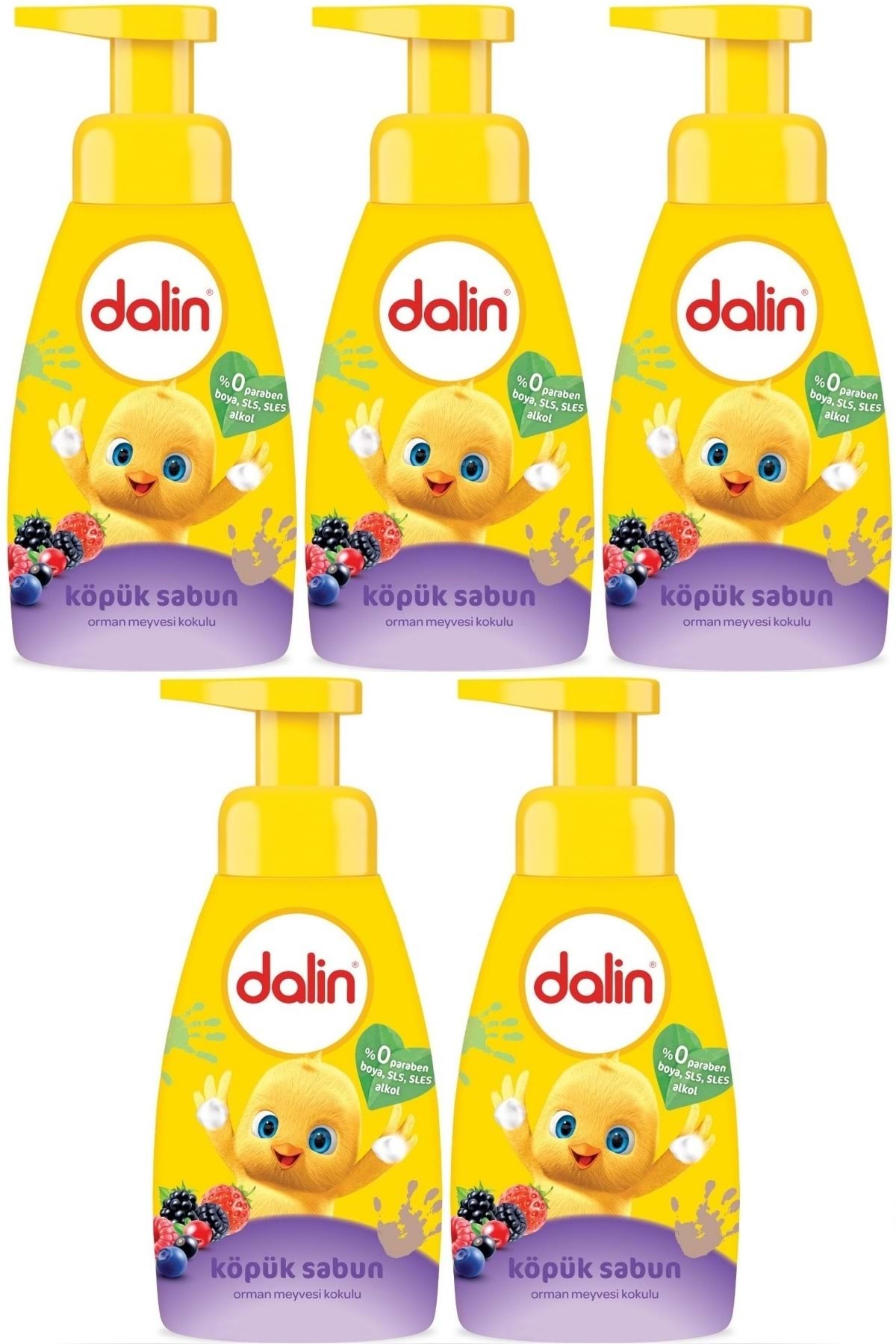 Dalin Köpük Sabun 200ML Orman Meyveli (Çoçuklarınız için) (5 Li Set ...