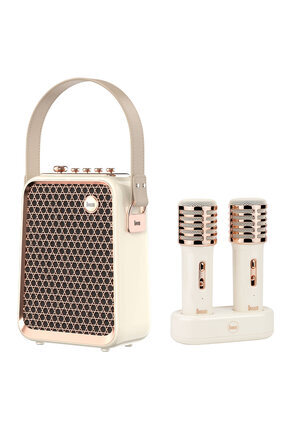 Divoom SongBird-HQ Çift Karaoke Mikrofonlu 6 Ses Efektli 50 Watt Taşınabilir ...