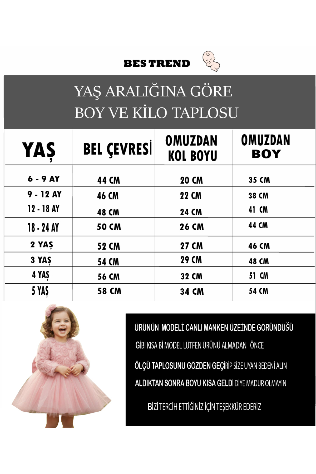 BİLGEN Style KIZ ÇOCUK ELBİSE EKRU RENK GÜL DESENLİ ÇIT ÇIT FİYONK LU ŞIK ÖZEL GÜN ABİYE %100 PAMUK 0-5 YAŞ fotoğrafı 2 (önizleme)
