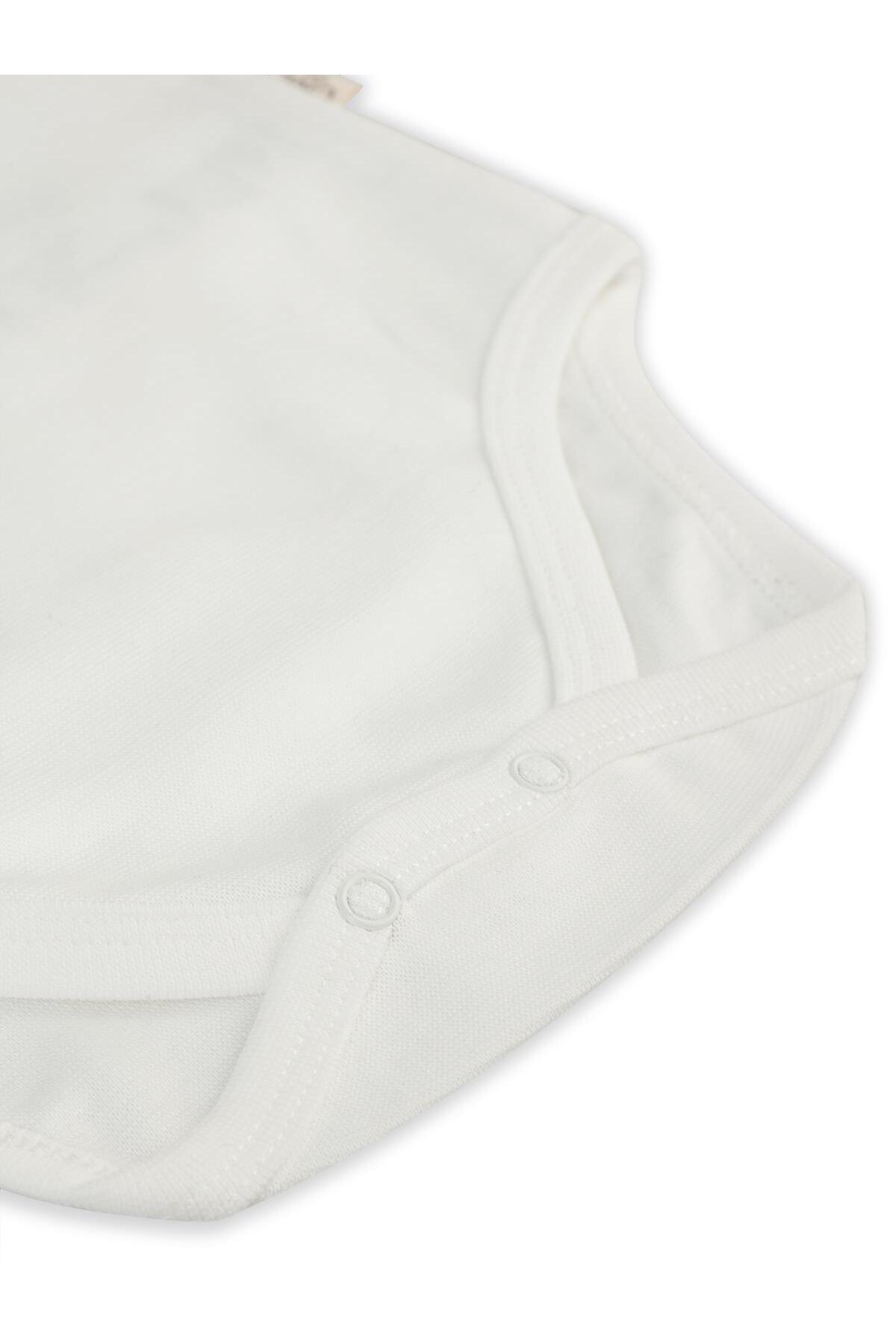 Civil Baby Organik 5 li Sıfır Kol 1-3 yaş Çıtçıtlı Badi - Ekru fotoğrafı 7 (önizleme)