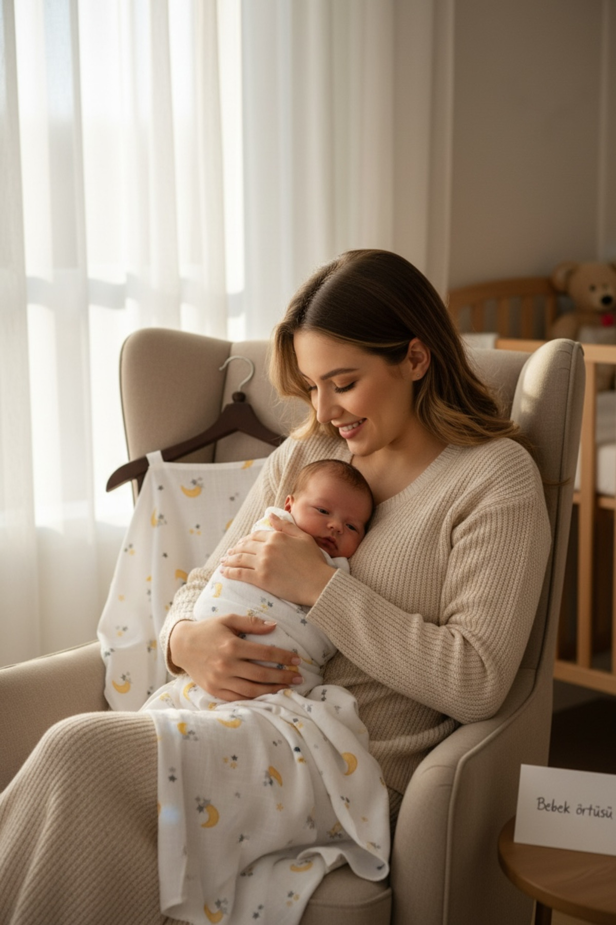 FG Store %100 Pamuk Müslin Emzirme Önlüğü fotoğrafı 2 (önizleme)