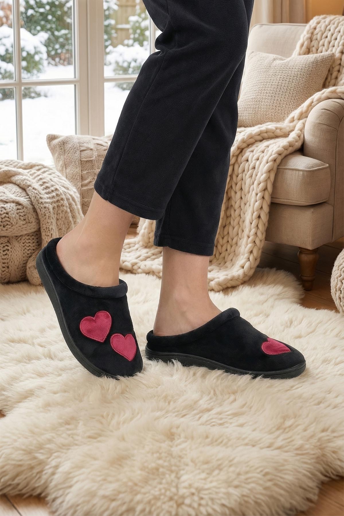 GEZER Kışlık Kadın Gondol Ev Terlik