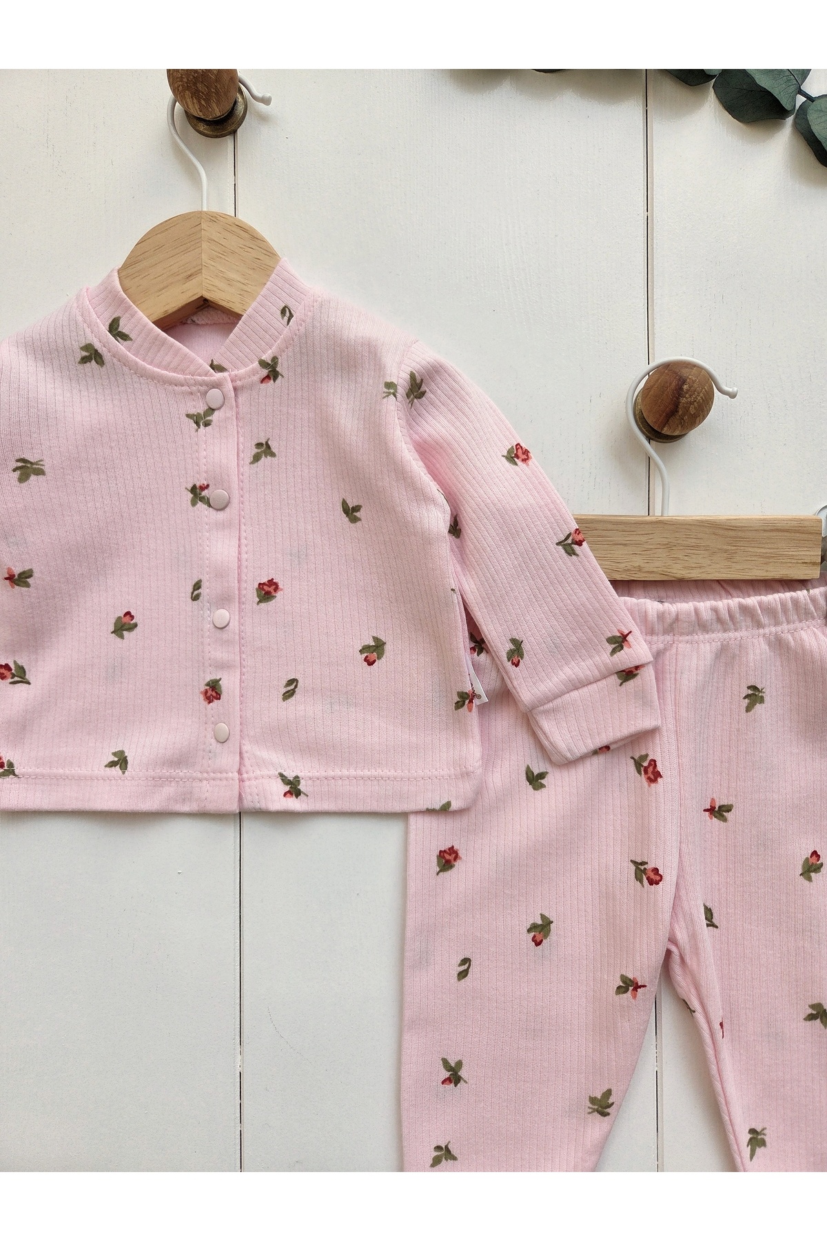 GizaKids %100 Pamuklu Kız Bebek Pijama Takımı fotoğrafı 2 (önizleme)