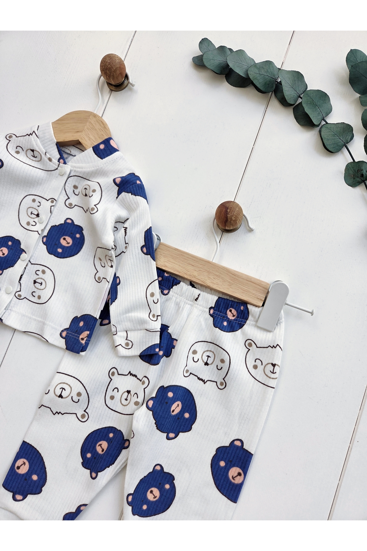 GizaKids %100 Pamuklu Erkek Bebek Pijama Takımı fotoğrafı 3 (önizleme)