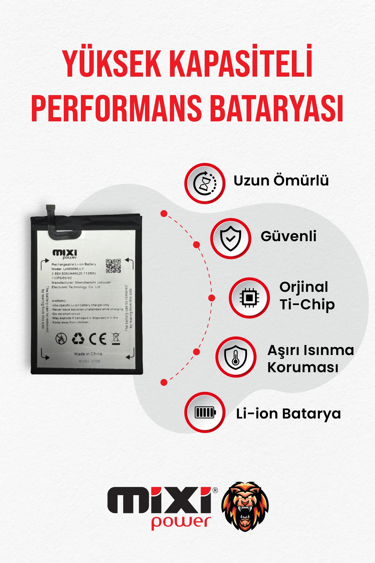 mixipower Reeder P13 BLUE MAX 2020 Uyumlu Tam Kapasite Batarya TR Garantili