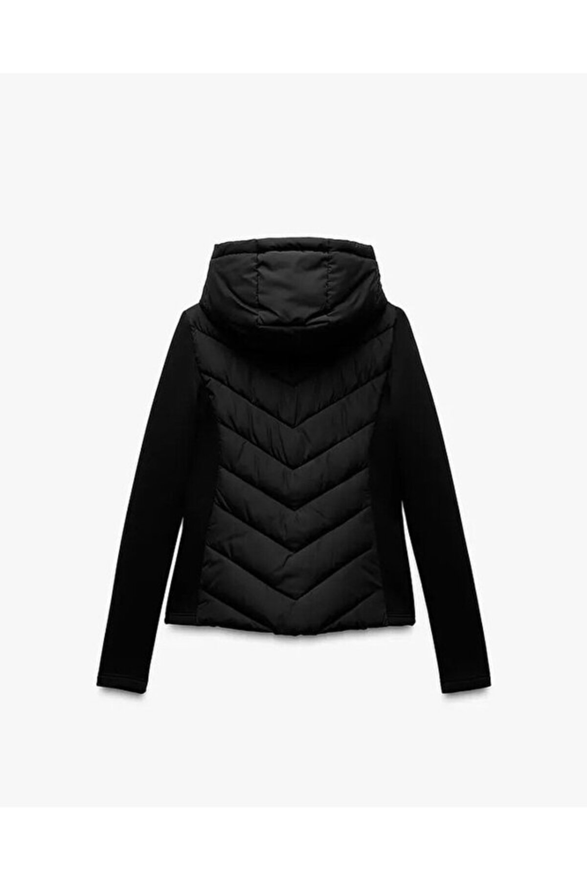 VESS MODA  Kapüşonlu Dalgıç Detay Rüzgar geçirmez Slim Fit Şişme Mont - Görsel 3