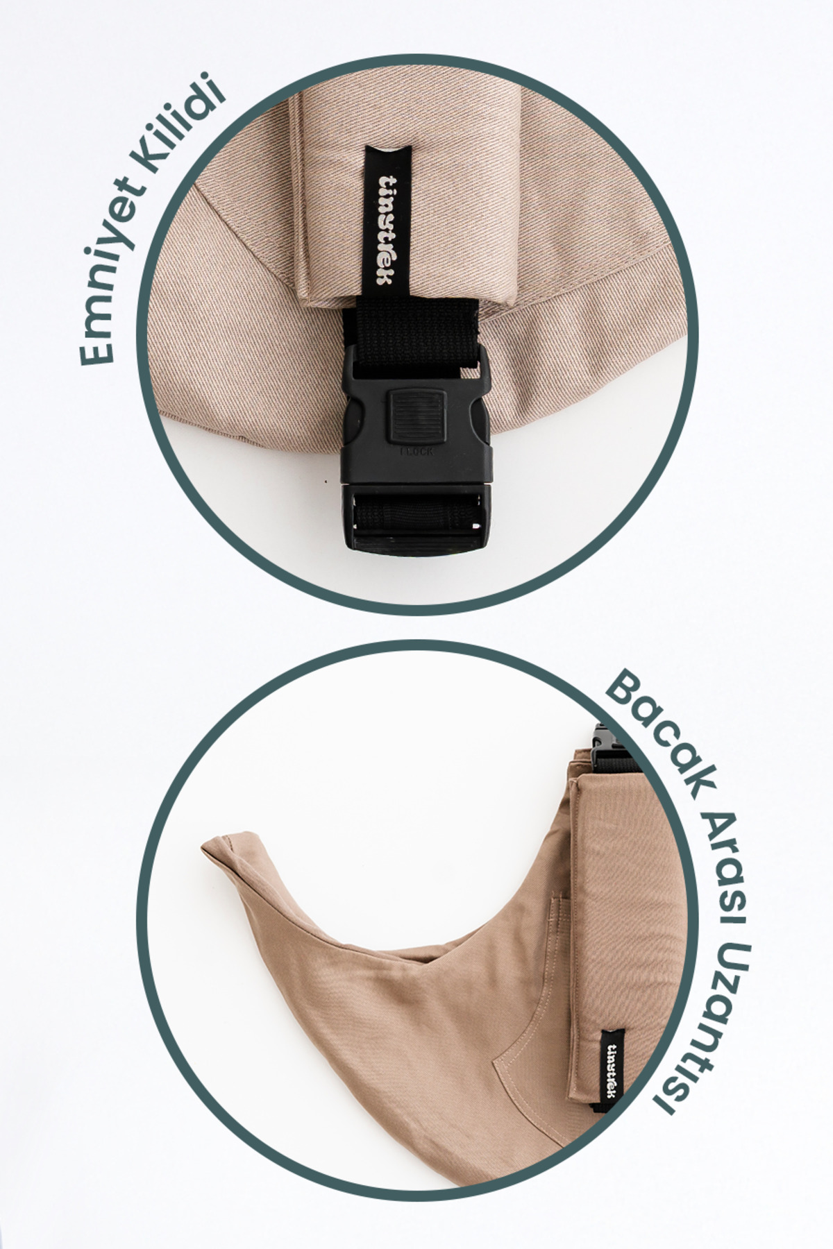 tinytrek Child Carrier-10 Ay-4 Yaş(max 18 kg)Kırık Beyaz Çocuk Taşıyıcı|Ana Kucağı-Sling-Yan Sling fotoğrafı 4 (önizleme)