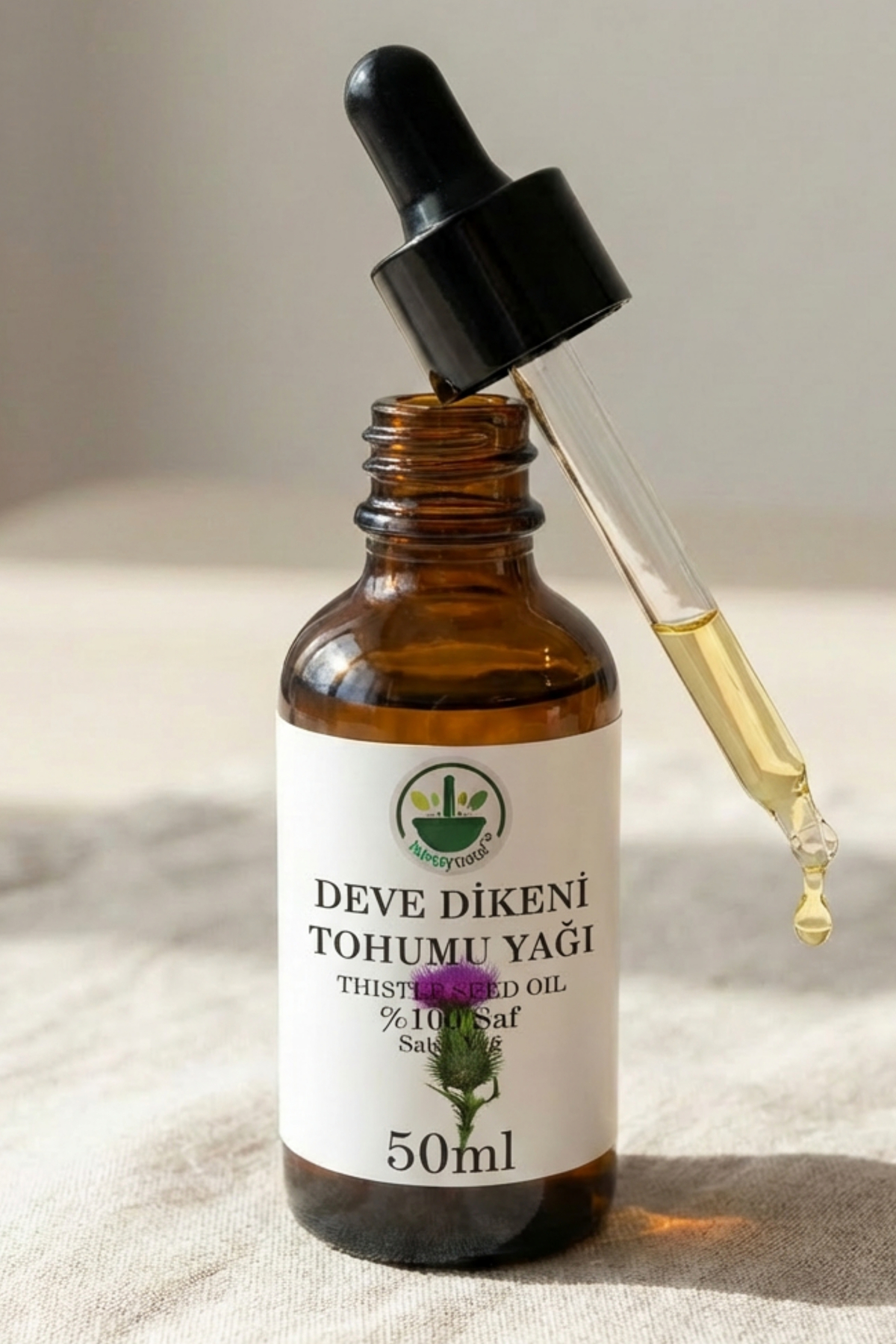 Soğuk Sıkım Deve Dikeni Tohumu Yağı (Devedikeni – Milk Thistle Seed Oil) %100 Saf Doğal 50 ml — dvdkthmy100 — تصویر 3 از 4