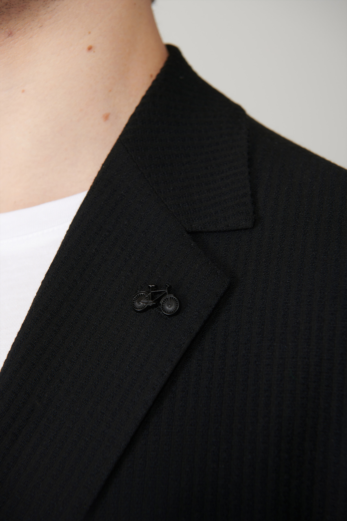 Avva  Erkek Siyah Yırtmaçlı Astarsız Esnek Kumaş Comfort Slim Fit Blazer Ceket A41Y4000 - Görsel 5