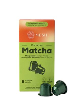 Mesh Nespresso Uyumlu Mango Vanilya Aromalı Matcha Kapsül 8'li - Premium Matc...