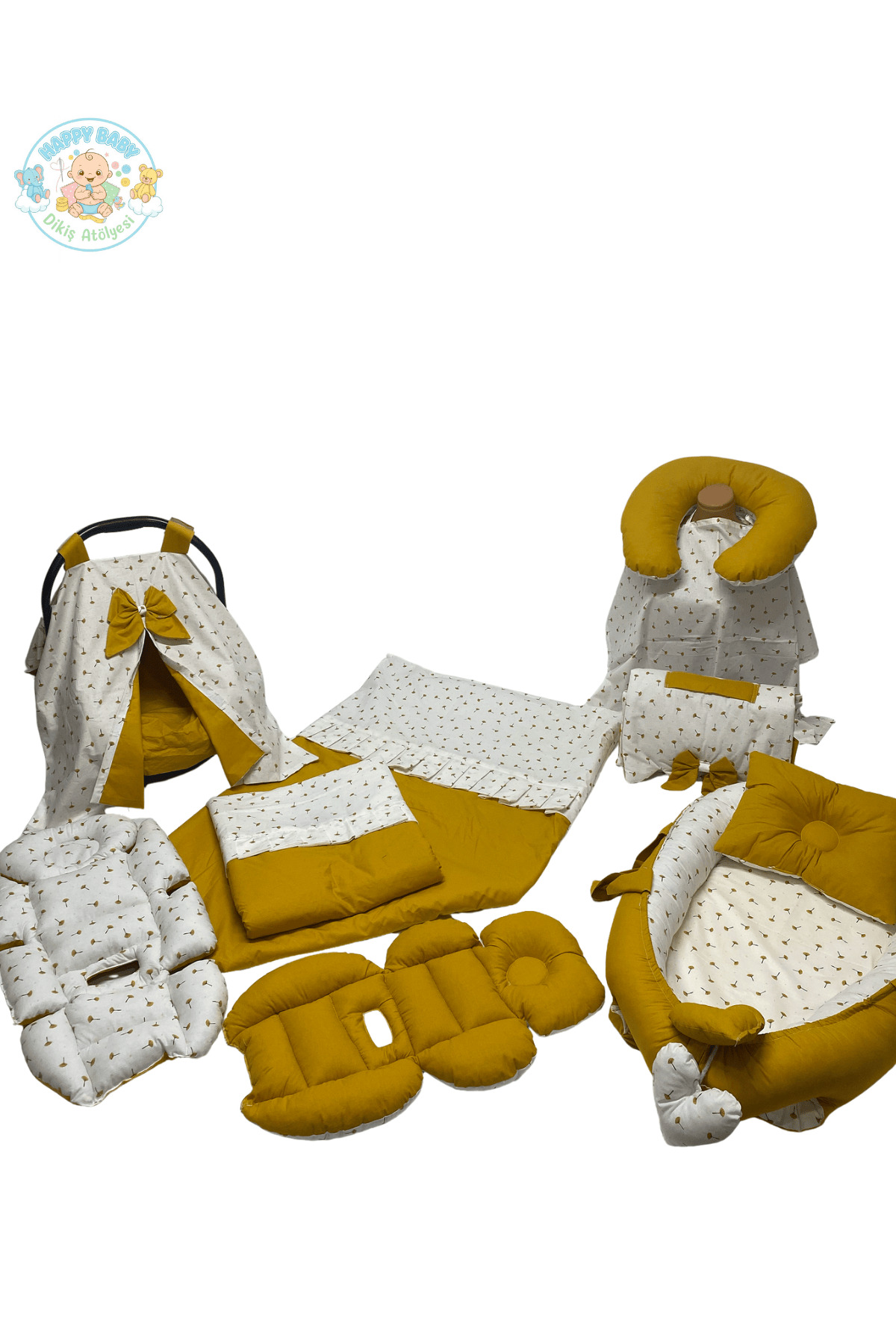 Happy Baby Dikiş Atölyesi 13’lü Babynest Puset Örtüsü Alt Açma Emzirme Yastığı Ana Kucağı Bebek Arabası Minderi Anne Yanı fotoğrafı 2 (önizleme)