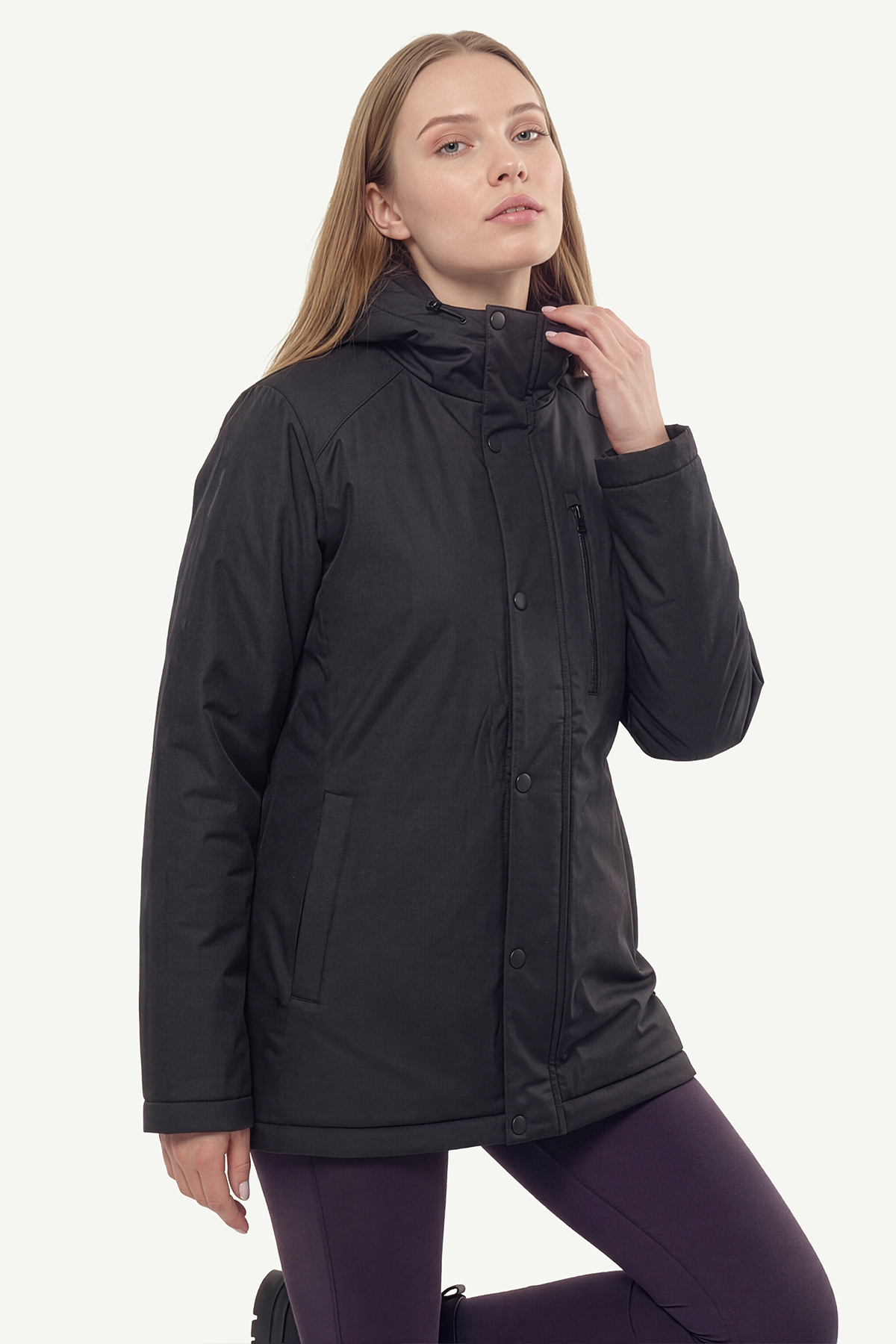 D1fference  Kadın Kışlık Parka Sıcak Tutan Dolgu Kalın İç Astarlı Su İtici Rüzgar Geçirmez Kapüşonlu Parka Mont