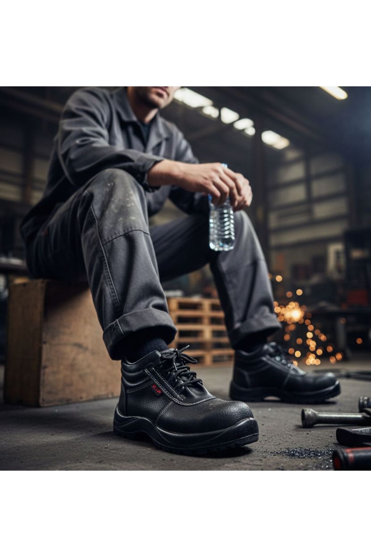 Overguard Iş Botu Çelik Burunlu Çelik Ara tabanlı Dip-110 S3 Çivi Batmaz