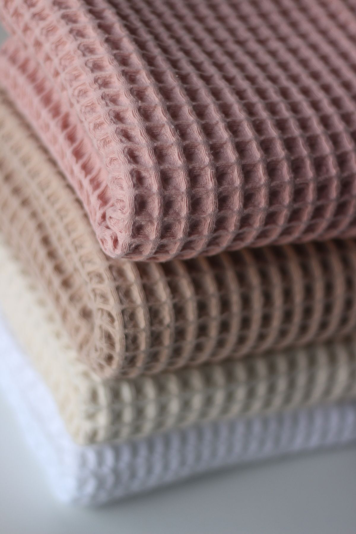 Anne Sesi Waffle Bebek Battaniyesi %100 Pamuk - 75x80 Cm - Kundak , Havlu Ve Çok Amaçlı Kullanım - Beyaz fotoğrafı 6 (önizleme)