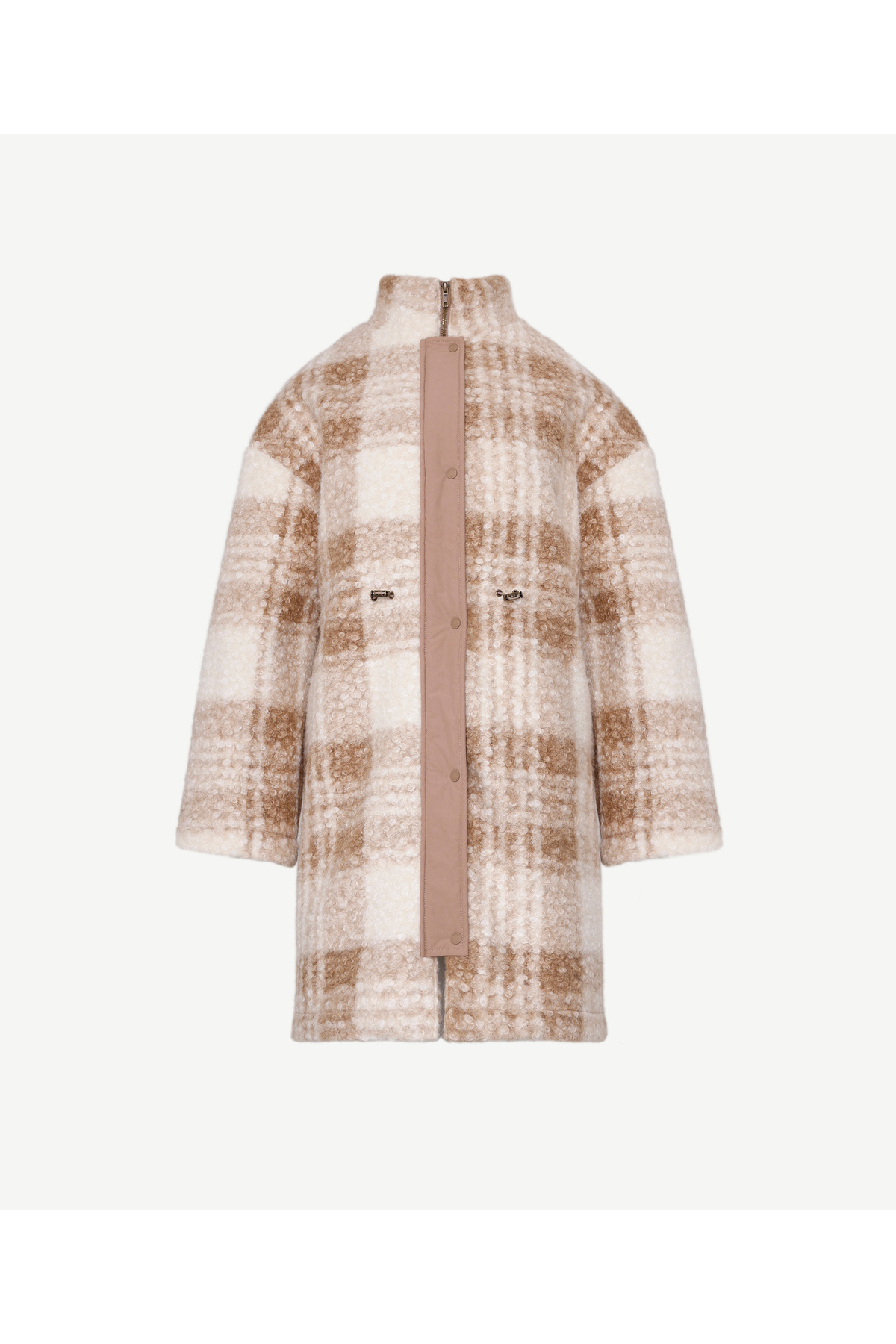 Yargıcı  Beli Lastikli Çıtçıtlı Palto - Görsel 6