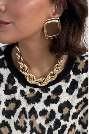 Xui Trend Marka Model Vintage Burgu Zincir Kolye /Özel Seri Gold Burgu Kolye