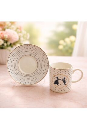 Ayzem Mom New Bone 6 Kişilik Kahve Fincan Takımı 90ml - Hediye Kutulu