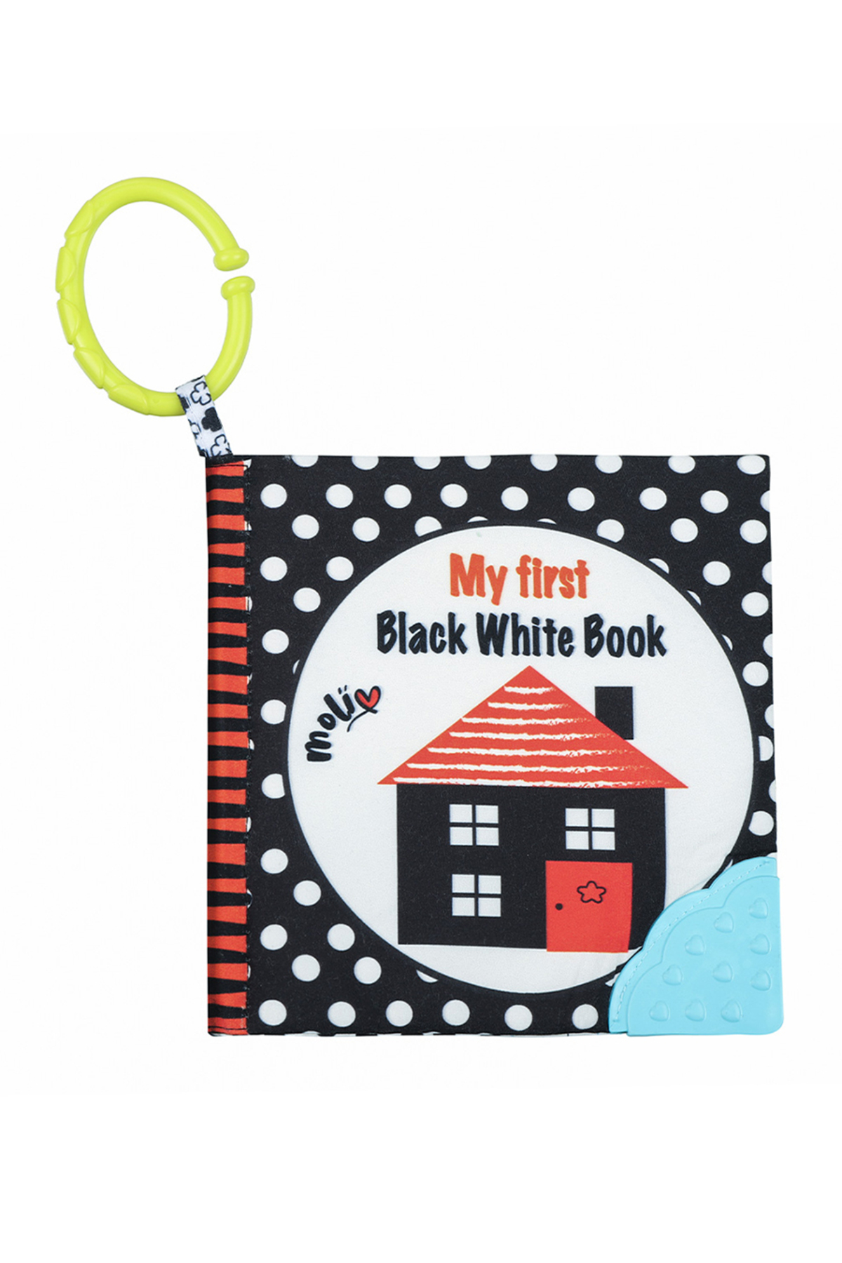 Molie Eğitici Bebek Kitabı Dişlikli ve Hışırtılı Siyah Beyaz Kitabı