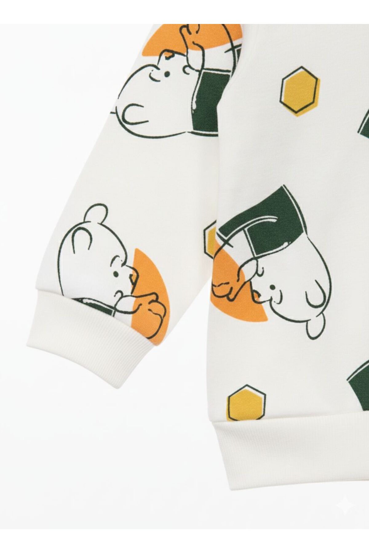 Pırlanta baby Bebek Pamuklu Winnie Baskılı Pijama Takımı - 0-24 Ay fotoğrafı 4 (önizleme)