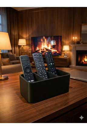 BB Craft Modern TV Kumanda Organizesi – 3 Bölmeli, Minimal Tasarım