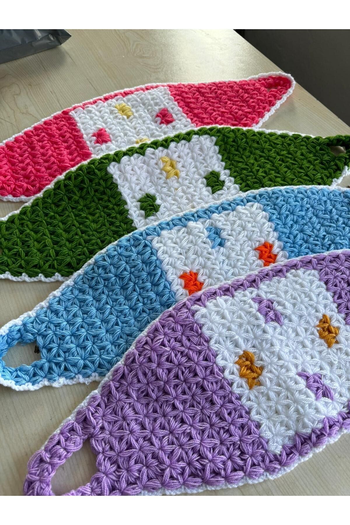 TUTUYA TEXTIL Hep Trend El Örgüsü 4 adet Uzun Renkli Lif
