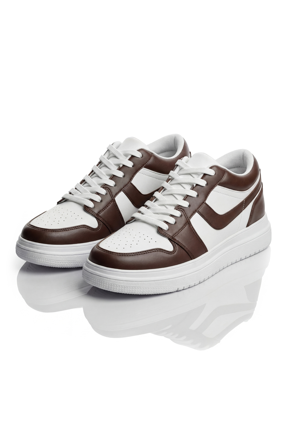 level step icon kahve +10CM boy uzatan ayakkabı