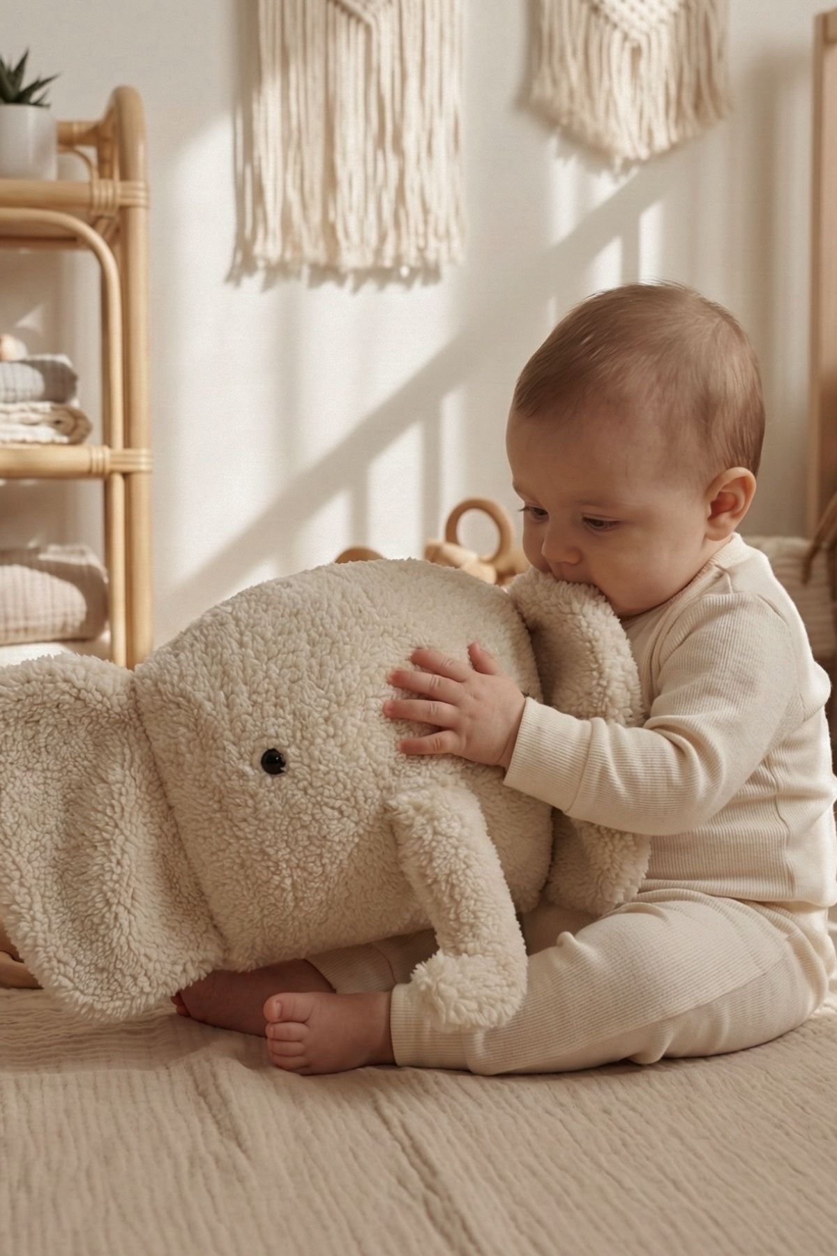 Eloy Elephant Pillow Kids Baby Sleeping Companion 55cm