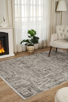 Konfor Halı Marla 2004 Gri Hav Toz Vermez Salon Mutfak Koridor Oturma Odası Y...