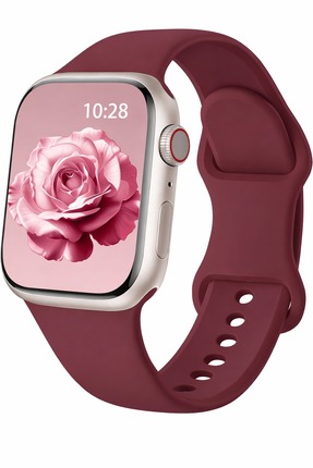Alstrap Apple Watch 11-10 (42mm) 9 8 7 (41mm) 6 5 4 SE(40mm) Uyumlu Silikon K...