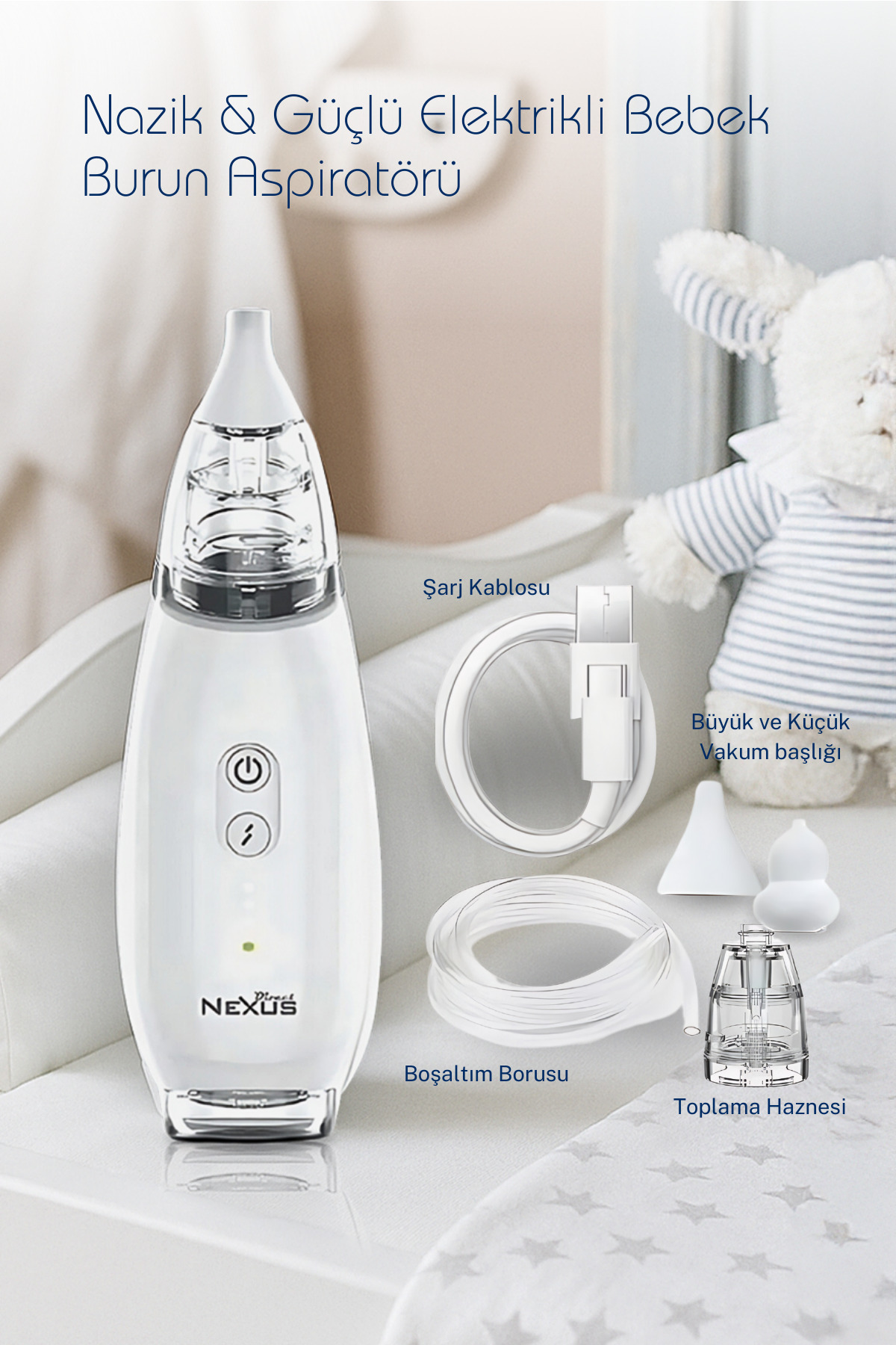 Direct NEXUS Elektrikli Bebek Burun Aspiratörü fotoğrafı 2 (önizleme)