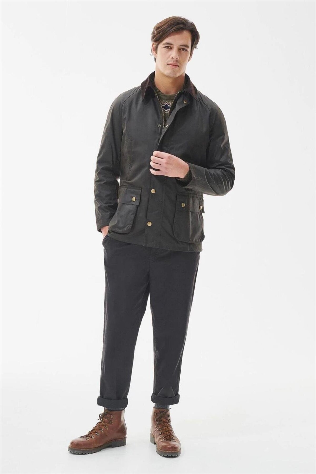 کاپشن مردانه یقه ژاکت | باربور Barbour MWX0339-823 MD - تصویر 3