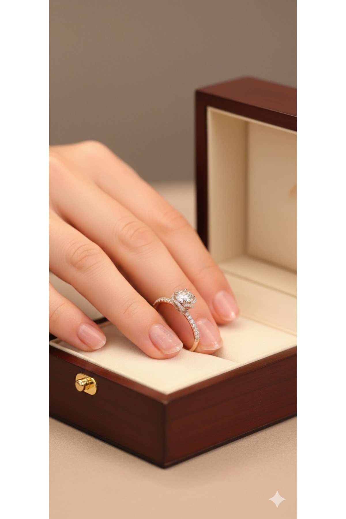 Armes Silver  GÜL MOTİFLİ TEKTAŞ YÜZÜK 925 ayar gümüş - Görsel 6