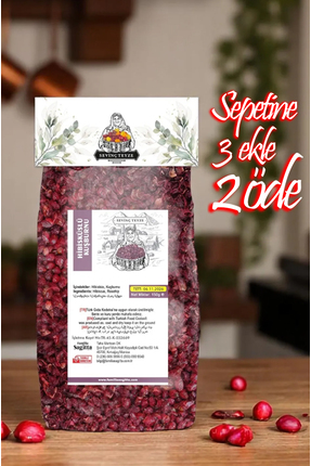 Organik Teyze Sevinç Teyze Hibisküslü Kuşburnu, Hibisküs-Kuşburnu Karışımı 150g.