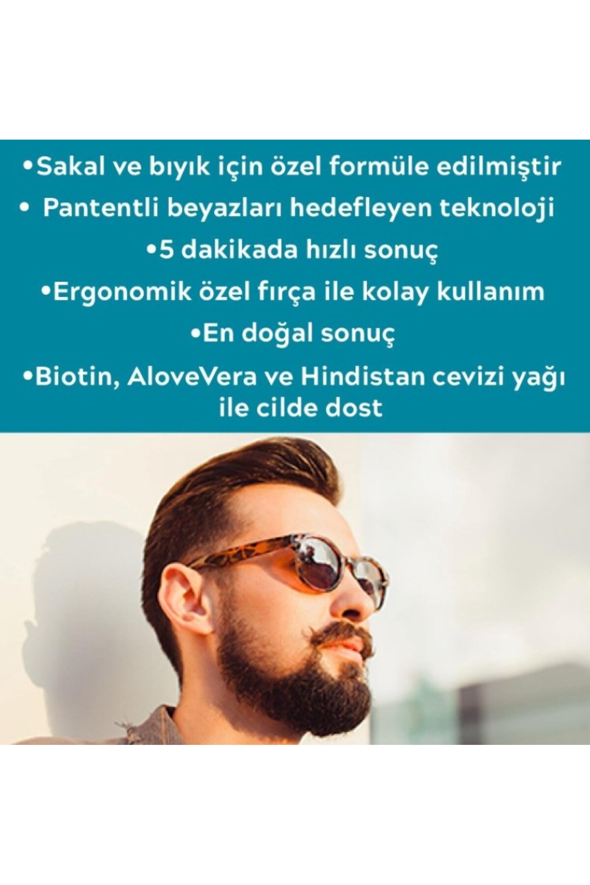 Sakal & Bıyık Boyası Orta Kahve — نارنجی 8680937004023 — تصویر 3 از 4