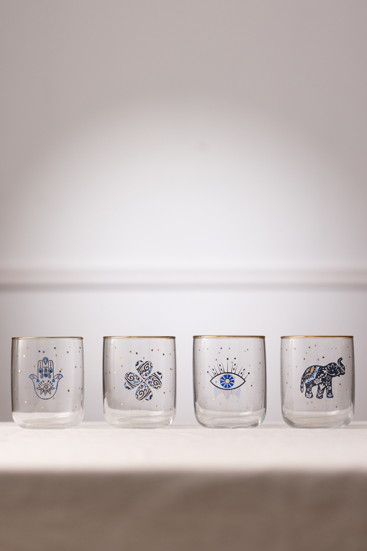 Rakle Lucky Charm 4'lü Kahve Yanı Bardağı Seti 280 cc