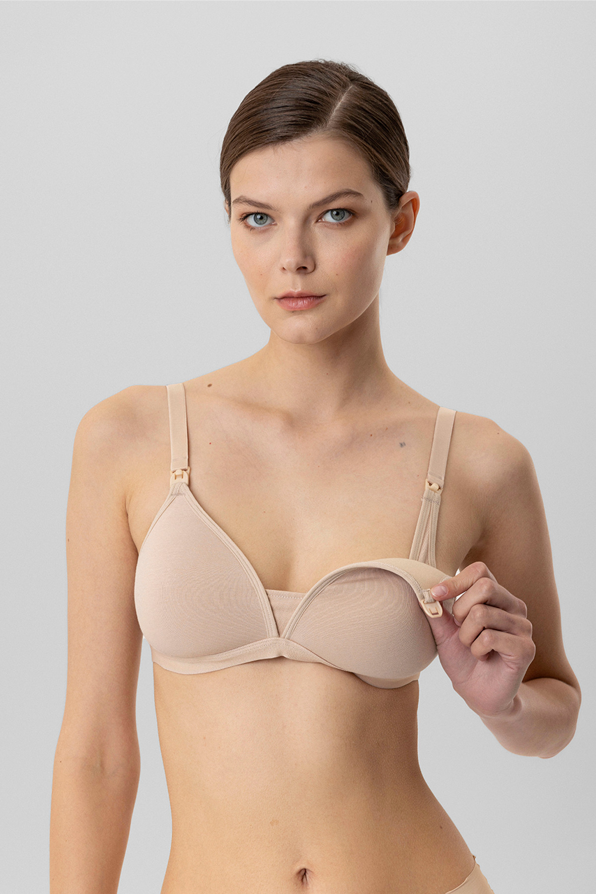 Pierre Cardin 2'li Ekonomik Paket Ten 6833 Balensiz Yumuşak Kaplı Pamuklu Kolay Açılabilen Emzirme Sütyen fotoğrafı 3 (önizleme)