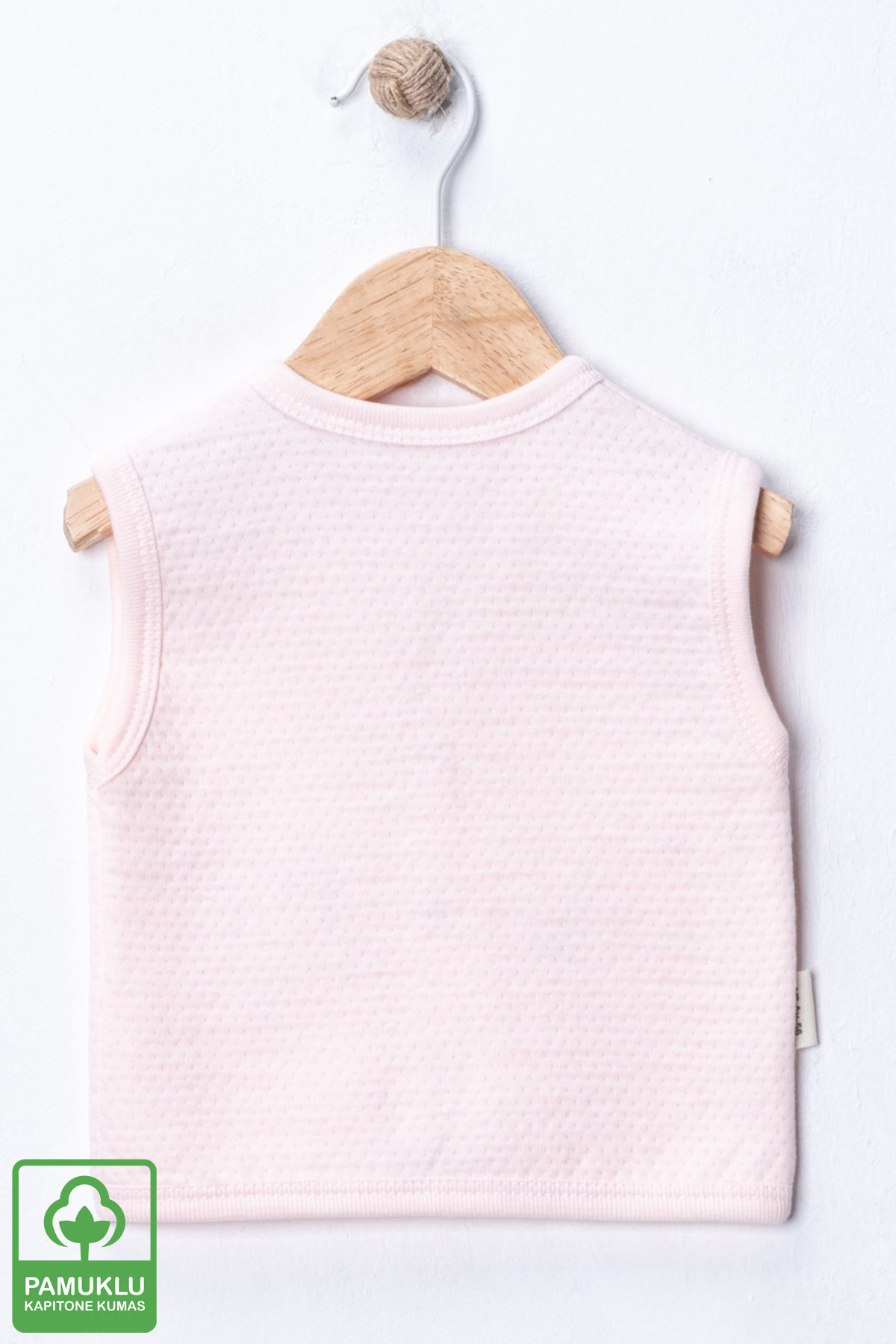 Miniel Kız Bebek Çiçekli Ayıcık Nakışlı Organik Pamuklu 3-6-9 Ay 2li Kapitone Bebek Yelek fotoğrafı 4 (önizleme)