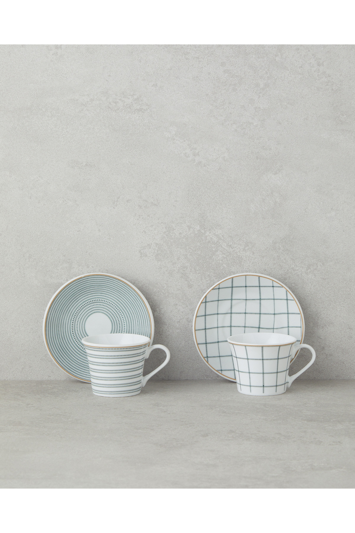 English Home Ashley Porselen 4 Parça 2 Kişilik Kahve Fincan Takımı Yeşil