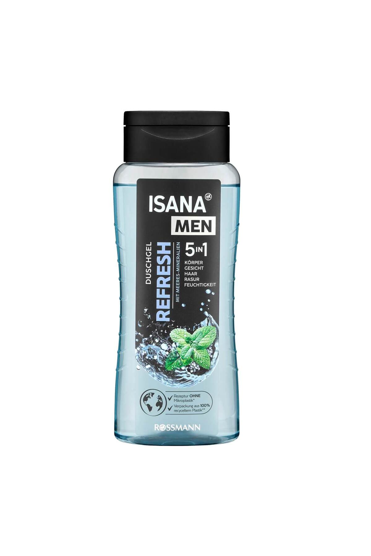 ISANA MEN Nemlendirici Duş Jeli 5 In 1 Refresh Vücut, Yüz, Saç Ve Tıraş Için 300 Ml