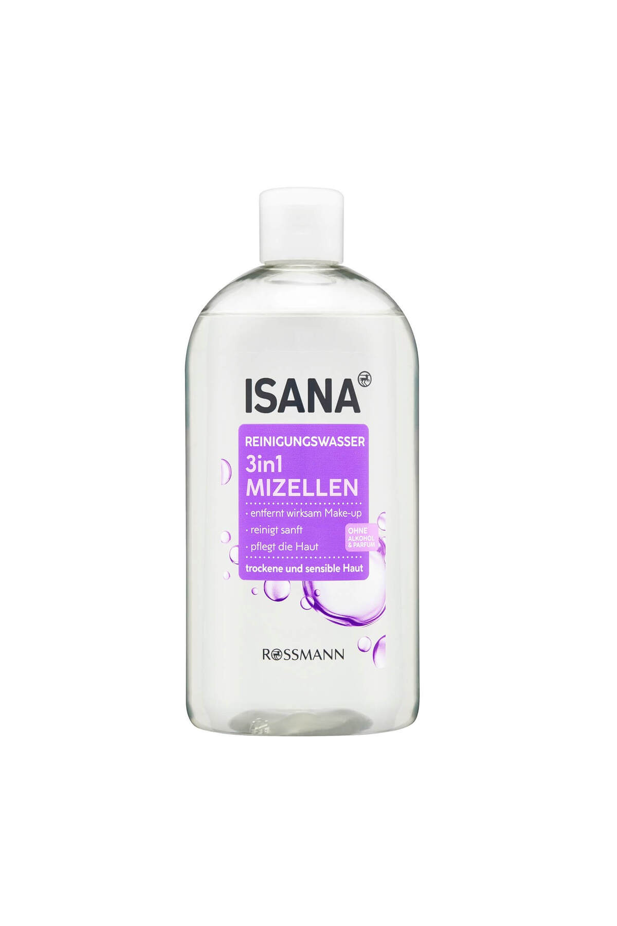 ISANA Vegan Makyaj Temizleyici Misel Su - Alkolsüz 3'ü 1 Arada - Kuru&hassas Cilt 400ml