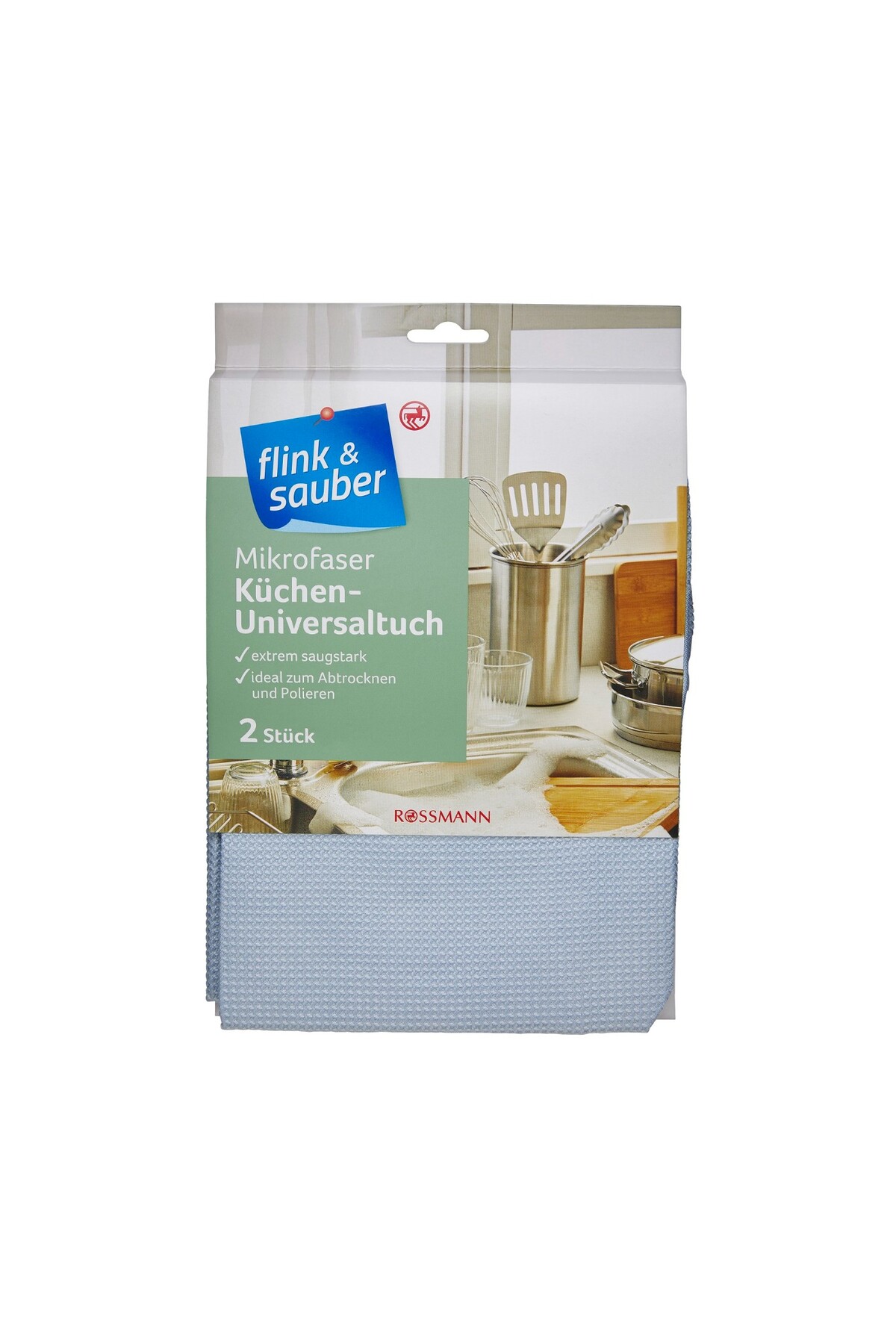 Flink Sauber Mutfak Bezi Mikrofiber Tüm Yüzeyler 40x60 cm 2'li