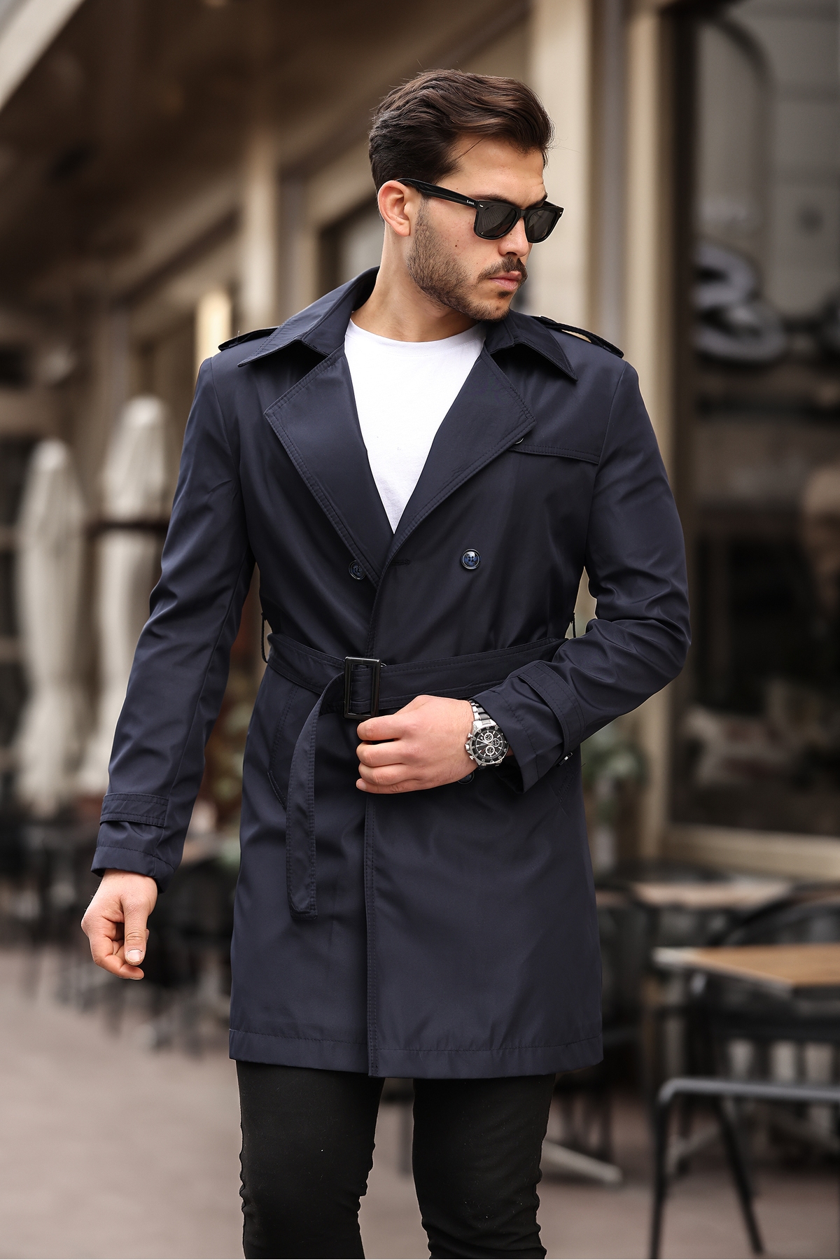 BASEL.CO Apoletli Kemerli Trençkot