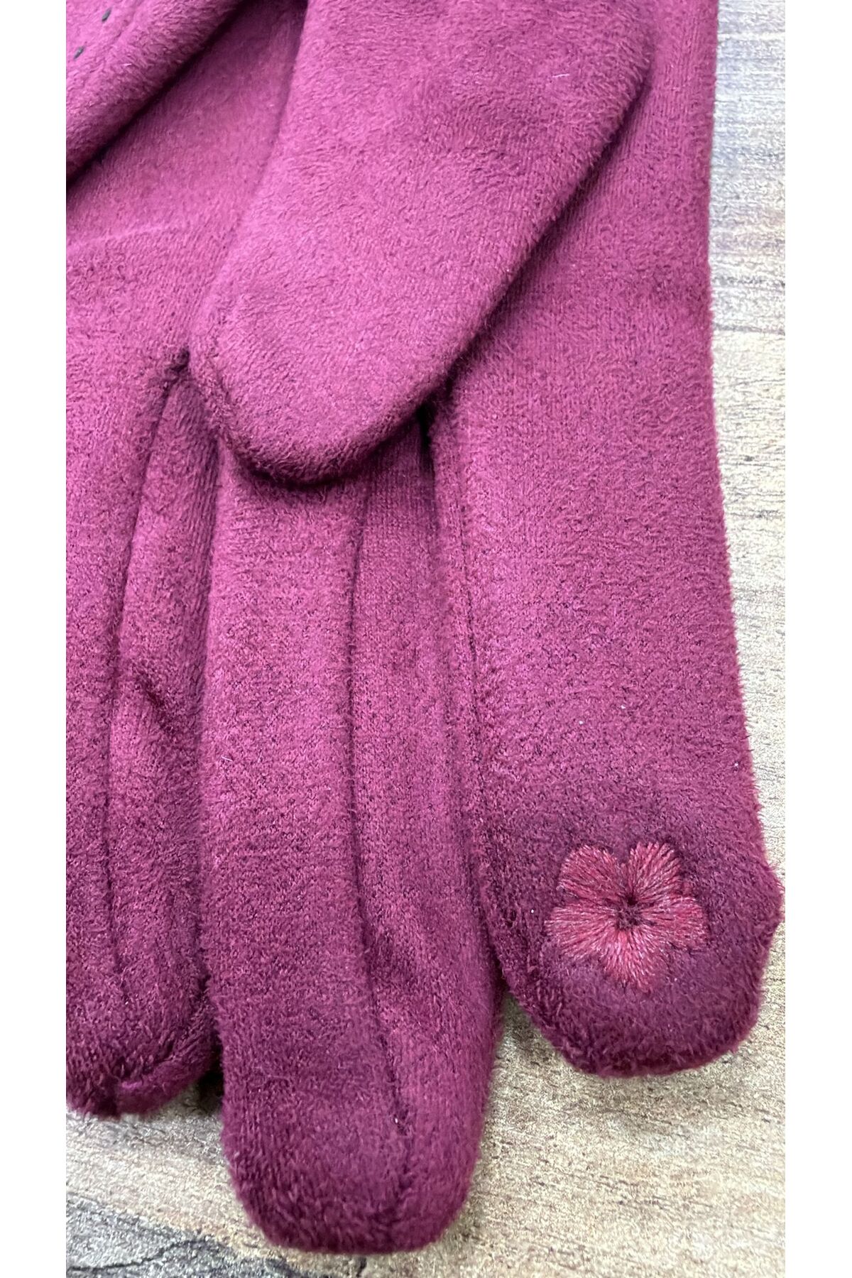 Axesoire 16048 Süet Bordo Eldiven görsel 5
